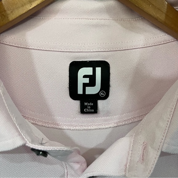 3 for $15 FootJoy Birdseye Jacquard Color Block Polo Shirt Short Sleeve Golf - Picture 4 of 6